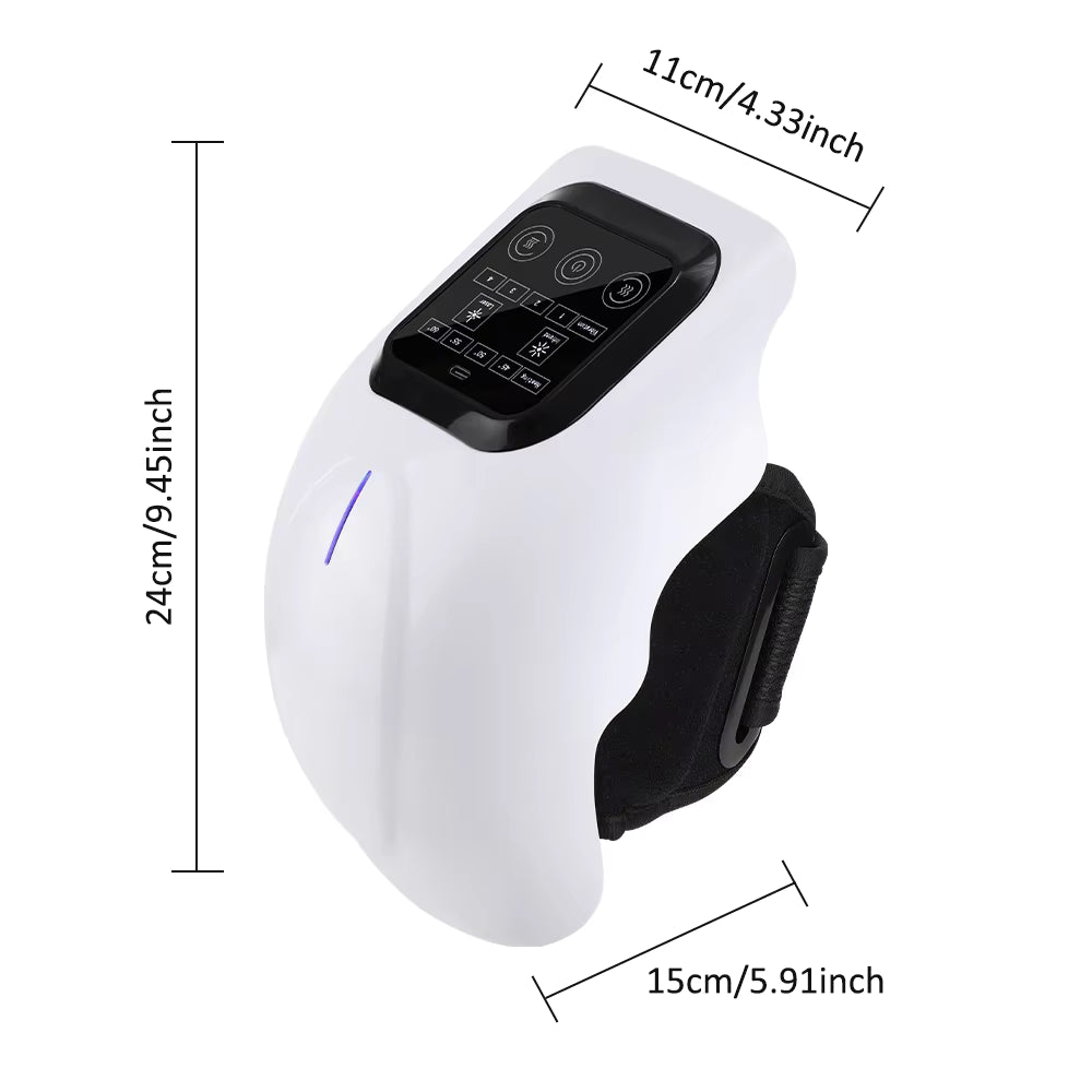 Cordless Heated Knee Massager with Red Light Therapy & Vibration