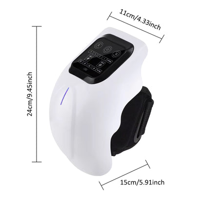 Cordless Heated Knee Massager with Red Light Therapy & Vibration